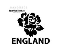 JasonCarlMorgan JCMÂ Iron On Transfer Decal, England Rugby Rose Black