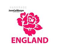 JasonCarlMorgan JCMÂ Iron On Transfer Decal, England Rugby Rose Neon Pink
