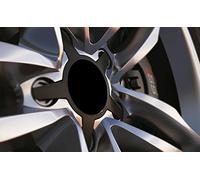 JasonCarlMorgan Standard Universal fit 90mm Alloy Wheel Centre Cap Badges, Black