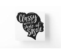 JasonCarlMorgan StickerCreations Classy With A Side Of Sassy Sarcastic Sticker 190mm Chrome Silver