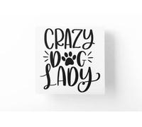 JasonCarlMorgan StickerCreations Crazy Dog Lady Dog Mom Sticker 150mm Pink