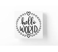 JasonCarlMorgan StickerCreations Hello World Baby Sticker 190mm Black