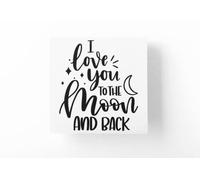 JasonCarlMorgan StickerCreations I Love You To The Moon And Back Baby Sticker 150mm White