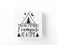 JasonCarlMorgan StickerCreations Making Memories 1 Campsite At A Time Adventure Sticker 190mm Black