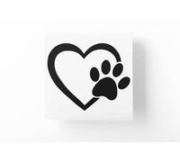 JasonCarlMorgan StickerCreations Paw Heart Dog Mom Sticker 150mm Cherry Red