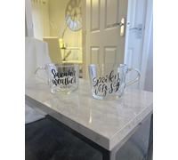 JasonCarlMorgan WinsterCreations Custom Assorted Designs Halloween DIY Create Own Glass Cup Sticker Labels Bad & Boo-tie White