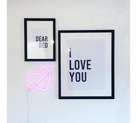 JasonCarlMorgan WinsterCreations Dear Bed I Love You Black Bold Set Of 2 Bedroom Decor Wall Prints A3 (Dear Bed) + A2 (I Love You) Normal