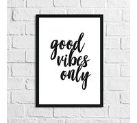 JasonCarlMorgan WinsterCreations Good Vibes Only Wall Home Decor Quote Print A4 High Gloss