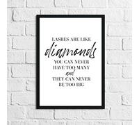 JasonCarlMorgan WinsterCreations Lashes Are Like Diamonds Dressing Room Simple Wall Decor Print A4 Normal