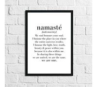 JasonCarlMorgan WinsterCreations Namaste Definition Inspirational Wall Decor Quote Print A2 Normal