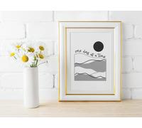 JasonCarlMorgan WinsterCreations One Day At A Time Mental Health Inspirational Wall Decor Quote Print A4 High Gloss