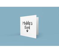 JasonCarlMorgan WinsterCreations Personalised Dog Cat Name Dad Fathers Day Collection Fathers Day Card (6x6in)