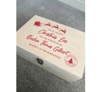 JasonCarlMorgan WinsterCreations Personalised Make Your Own Christmas Eve Box Sticker Label - Wooden Box is NOT Included Gold 28cmx20cm