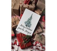 JasonCarlMorgan WinsterCreations Personalised Merry Christmas From Surname Snowy Tree Seasonal Hammered Card & Envelope Brown Kraft