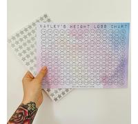 JasonCarlMorgan WinsterCreations Personalised Name Weight Loss Tracker Chart - 10 Stone - Comes with Star Stickers - Weight Loss Motivation - A4 Laminated - Pastels