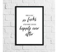 JasonCarlMorgan WinsterCreations She Gave No Fucks Humorous Funny Wall Decor Print A3 Normal
