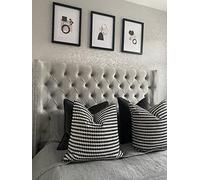 JasonCarlMorgan WinsterCreations Silver Grey Black Abstract 2 Colour Shapes Home Wall Decor Print A4 High Gloss