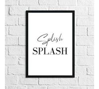 JasonCarlMorgan WinsterCreations Splish Splash Script Bathroom Wall Decor Print A3 Normal