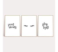 JasonCarlMorgan WinsterCreations Sweet Dreams Sleep Tight Childrens Wall Decor Set Of 3 Prints A5 Normal