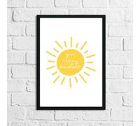 JasonCarlMorgan WinsterCreations You Are My Sunshine Nursery Childrens Room Wall Decor Print A4 High Gloss