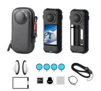JasonMighty For Insta 360 X3 Camera Protective Accessories Kit include Camera Case/Silicone Case/Lens Guards/Screen Tempered Glass/Action Camera Protection Parts