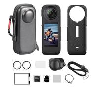 JasonMighty For Insta 360 X4 Camera Protective Accessories Kit Include Camera Case/Silicone Case/Lens Guards/Screen Tempered Glass/fully Protect Parts