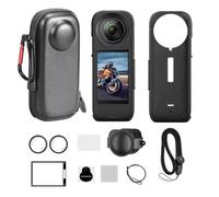 JasonMighty For Insta 360 X4 Camera Protective Accessories Kit Include Camera Case/Silicone Case/Lens Guards/Screen Tempered Glass/fully Protect Parts