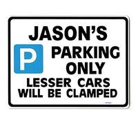 JASON'S Personalised Gift Parking only Sign |Size- Large 270mm Rigid Sign| Unique gift idea | Made by Case Graphics in the UK