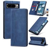 Jasonyu Case for Google Pixel 8 Pro Leather Wallet Flip Cover with Card Holder,Kickstand, Magnetic Closure,TPU Shockproof Phone Case Compatible with Pixel 8 Pro (Blue)