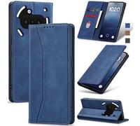 Jasonyu Case for Nothing Phone (3a) Leather Wallet Flip Cover with Card Holder,Kickstand, Magnetic Closure,TPU Shockproof Phone Case,Blue