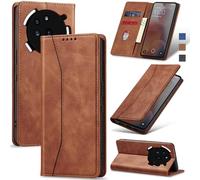 Jasonyu Case for Nothing Phone (3a) Pro Leather Wallet Flip Cover with Card Holder,Kickstand, Magnetic Closure,TPU Shockproof Phone Case,Brown