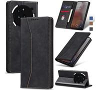 Jasonyu Case for Nothing Phone (3a) Pro Leather Wallet Flip Cover with Card Holder,Kickstand, Magnetic Closure,TPU Shockproof Phone Case,Black