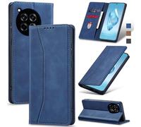 Jasonyu Case for OnePlus 12R 5G Leather Wallet Flip Cover with Card Holder,Kickstand, Magnetic Closure,TPU Shockproof Phone Case Compatible with OnePlus 12R (Blue)