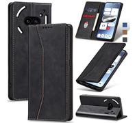 Jasonyu Wallet Case for Nothing Phone 2a, Flip PU Leather, Black