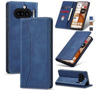 Jasonyu Wallet Case for Nothing Phone 4a, Flip PU Leather, Blue