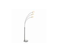 Jaspa LED 3 Light Floor Lamp Satin Nickel White Glass Netlighting White One Size