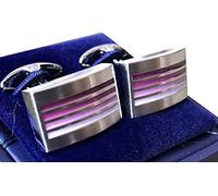Jasper Conran Cuffflinks with Purple Line Design