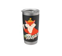 Jasper - Cute Boy Name with Cool Fox Stainless Steel Insulated Tumbler