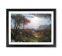 Jasper Francis Cropsey Autumn Landscape Classic Painting Framed Print | A4 Black Framed Wall Art | Ready to Hang | Classic Landscape Picture | Living Room Bedroom Lounge Office
