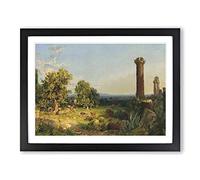 Jasper Francis Cropsey Landscape Classic Painting Framed Print | A2 Black Framed Wall Art | Ready to Hang | Classic Historical Picture | Living Room Bedroom Lounge Office