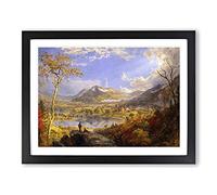 Jasper Francis Cropsey Starrucca Viaduct Framed Print | A4 Black Framed Wall Art | Ready to Hang | Modern Nature Picture | Living Room Bedroom Lounge Office