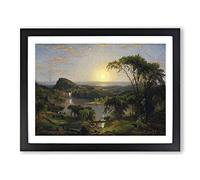 Jasper Francis Cropsey Summer Framed Print | A3 Black Framed Wall Art | Ready to Hang | Modern Landscape Picture | Living Room Bedroom Lounge Office