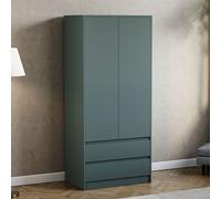 (Jasper Green) Denver 2 Door 2 Drawer Wardrobe Bedroom Storage