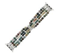 Jasper Handmade Stretch Watch Band: Boho Jasper Handmade Watch Band Bohemian Natural Stone Smartwatch Stretch Bands Compatible with Apple Watch 38mm/40mm/41mm/42mm/44mm/45mm Boho Imperial Jasper