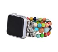 Jasper Handmade Stretch Watch Strap:Boho Jasper Handmade Watch Strap Bohemian Natural Stone Smart Watch Stretch Bands Compatible with Apple Watch 38mm/40mm/41mm/42mm/44mm/45mm, 38mm-45mm S size(5.75