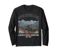 Jasper National Park Alberta Rocky Mountains Moose Long Sleeve T-Shirt