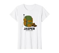 Jasper National Park Backpack Value Graphic T-Shirt, Women, White, XS