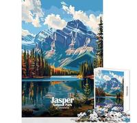 Jasper National Park Canada Landscape Art 1000 Piece Jigsaws for Teenagers Puzzle Improve Attention Span And Focus Peaceful Relaxing Leisure Fun (38x52cm)