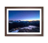 Jasper National Park In Canada Modern Art Framed Print | A4 Walnut Framed Wall Art | Ready to Hang | Modern Nature Picture | Living Room Bedroom Lounge Office