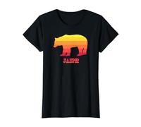 Jasper National Park Rainbow Bear Value Graphic T-Shirt, Women, Black, XL